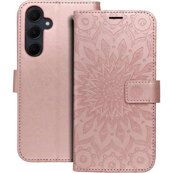 Mezzo Book Case For Samsung A35 5G Mandala Rose Gold OEM