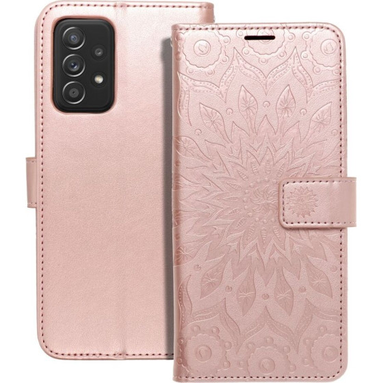 Mezzo Book Case For Samsung A52 5G / A52 Lte ( 4G ) / A52s 5G Mandala Rose Gold OEM