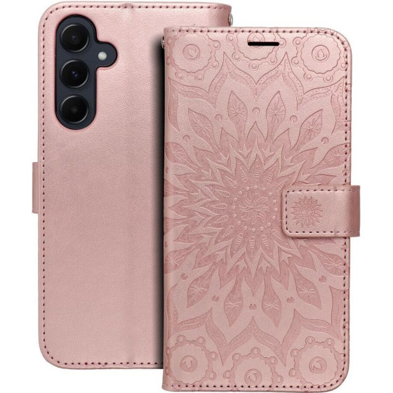 Mezzo Book Case For Samsung A55 5G Mandala Rose Gold OEM