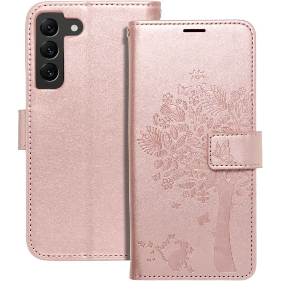 Mezzo Book Case For Samsung S22 Tree Rose Gold OEM