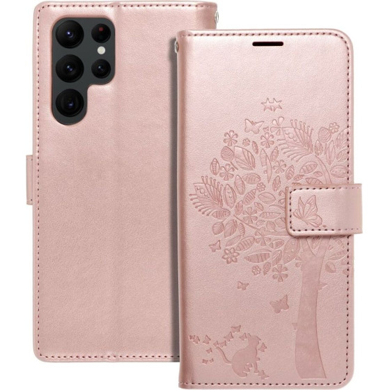 Mezzo Book Case For Samsung S22 Ultra Tree Rose Gold OEM