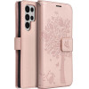 Mezzo Book Case For Samsung S22 Ultra Tree Rose Gold OEM