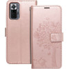 Mezzo Book Case For Xiaomi Redmi Note 10 Pro Tree Rose Gold OEM