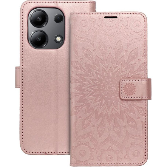 Mezzo Book Case For Xiaomi Redmi Note 13 4G Mandala Rose Gold OEM