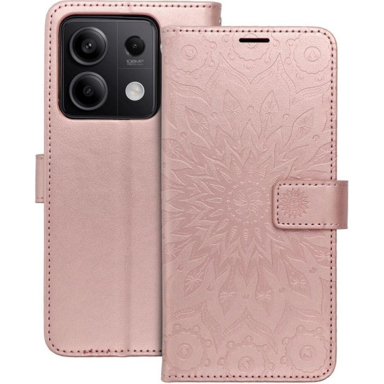 Mezzo Book Case For Xiaomi Redmi Note 13 5G Mandala Rose Gold OEM