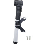 Mini Pump With Mounting Bracket For Bike / Scooter FSPMP-387 Black Silver OEM