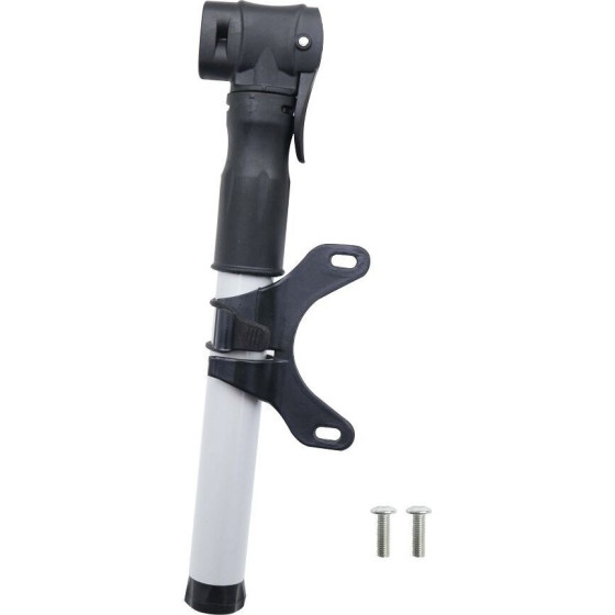 Mini Pump With Mounting Bracket For Bike / Scooter FSPMP-387 Black Silver OEM