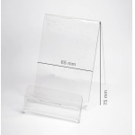 Plexi Vertical Holder With Place For Price (Smartphone - 65 mm) OEM