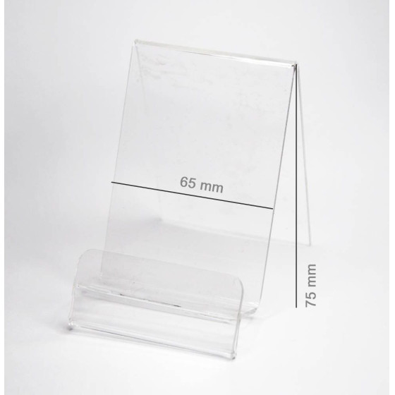 Plexi Vertical Holder With Place For Price (Smartphone - 65 mm) OEM