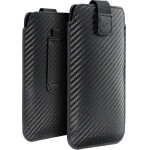 Pocket Carbon Universal Case - Size 16 - For Samsung A22 5G / Lte ( 4G ) / S21 Fe / A51 / A31 / M21 / A6 Plus 2018 / A7 2018 Xiaomi Mi 11 Lite 5G Oppo Reno 5 Huawei Mate 20 Lite / P20 Lite OEM
