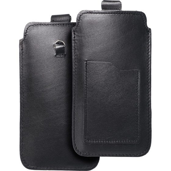 Royal - Leather Universal Blet Pocket / Black - Size 2XL - Iphone 6 Plus / Samsung A52 / Xiaomi Redmi Note 10 OEM