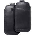 Royal - Leather Universal Blet Pocket / Black - Size M - Iphone 5 / Nokia S5610 / Lumia 230 OEM