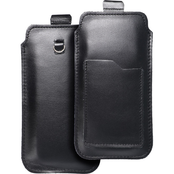 Royal - Leather Universal Blet Pocket / Black - Size Xl - Iphone 11 / 12 / 13 / Samsung S7 Edge OEM