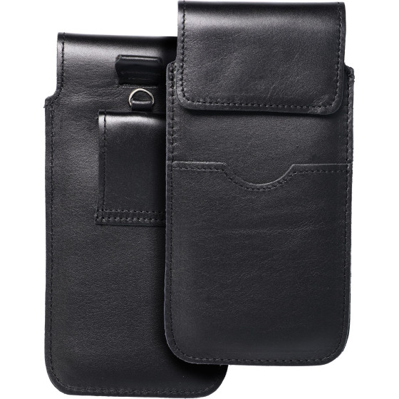 Royal - Leather Universal Flap Pocket / Black - Size 2XL - Iphone 6 Plus / Samsung A52 / Xiaomi Redmi Note 10 OEM
