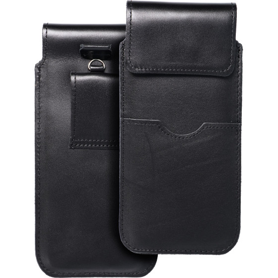 Royal - Leather Universal Flap Pocket / Black - Size 2XL+Tall - Samsung S21 Ultra / Huawei P Smart 2021 / Xiaomi Redmi 12 / Oppo A98 5G OEM