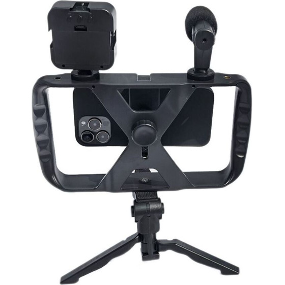 Selfie Stick With Wireless Remote Control Tripod With Led / Microphone For Live Broadcast TL-49T Black OEM