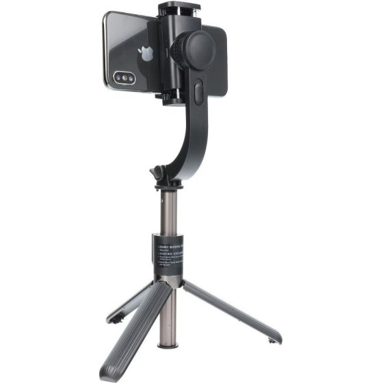 Selfie Stick With Wireless Remote Control Tripod With Stabilizer Gimbal SSTR-L08 Black OEM