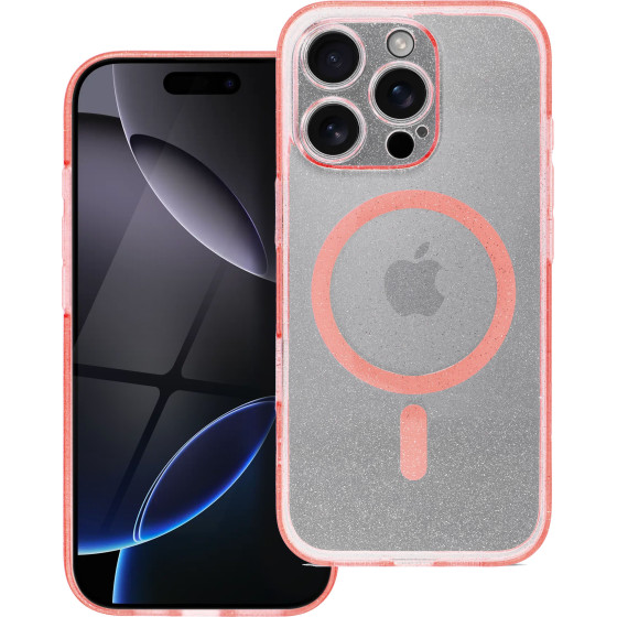 Clear Mag Cover Case Compatible With Magsafe For Samsung S25 Ultra Pink Glitter OEM