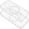 Clear Mag Cover Case With Camera Protection Compatible With Magsafe For Iphone 15 Transparent Glitter OEM