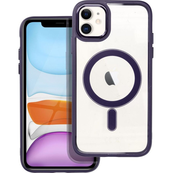 Color Edge Mag Cover Case Compatible With Magsafe For Iphone 11 Deep Purple OEM