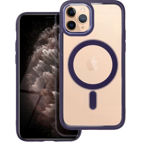 Color Edge Mag Cover Case Compatible With Magsafe For Iphone 11 Pro Deep Purple OEM