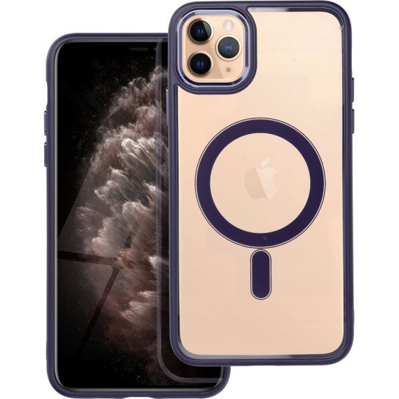 Color Edge Mag Cover Case Compatible With Magsafe For Iphone 11 Pro Max Deep Purple OEM