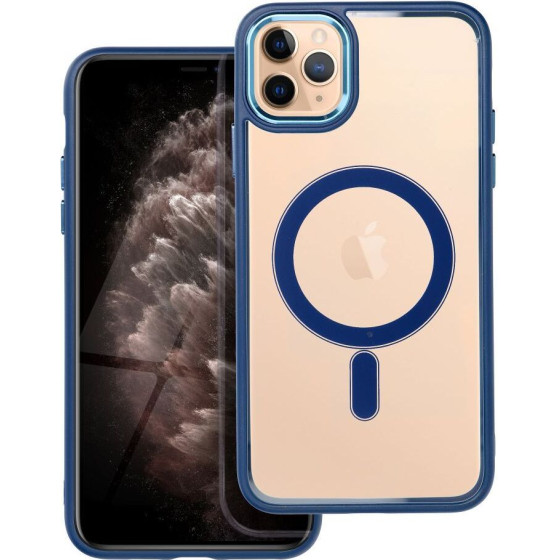 Color Edge Mag Cover Case Compatible With Magsafe For Iphone 11 Pro Max Navy Blue OEM