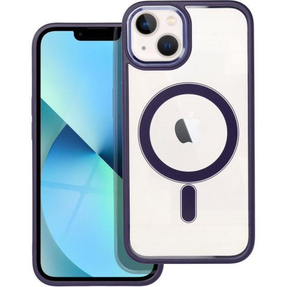 Color Edge Mag Cover Case Compatible With Magsafe For Iphone 13 Deep Purple OEM