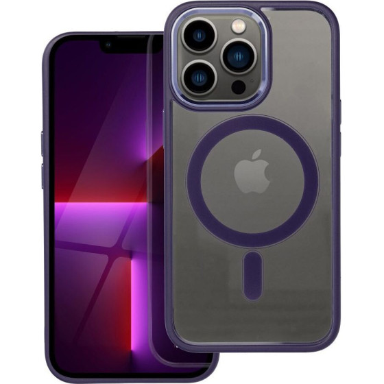 Color Edge Mag Cover Case Compatible With Magsafe For Iphone 13 Pro Deep Purple OEM