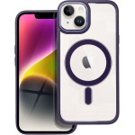 Color Edge Mag Cover Case Compatible With Magsafe For Iphone 14 Deep Purple OEM