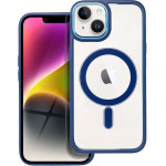 Color Edge Mag Cover Case Compatible With Magsafe For Iphone 14 Navy Blue OEM