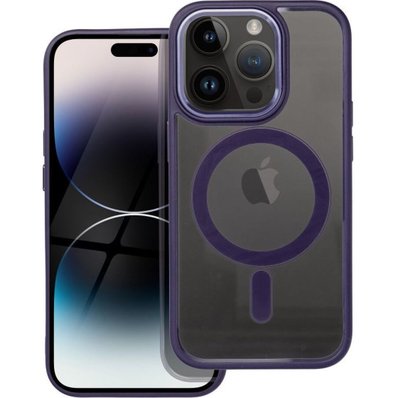 Color Edge Mag Cover Case Compatible With Magsafe For Iphone 14 Pro Deep Purple OEM