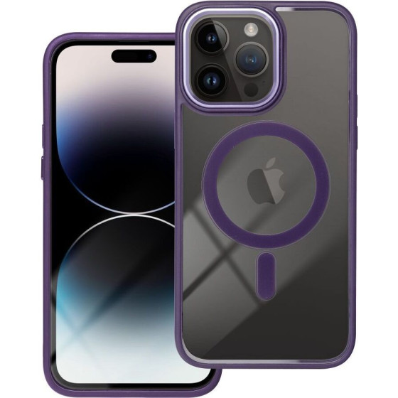Color Edge Mag Cover Case Compatible With Magsafe For Iphone 14 Pro Max Deep Purple OEM