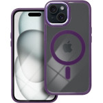 Color Edge Mag Cover Case Compatible With Magsafe For Iphone 15 Deep Purple OEM