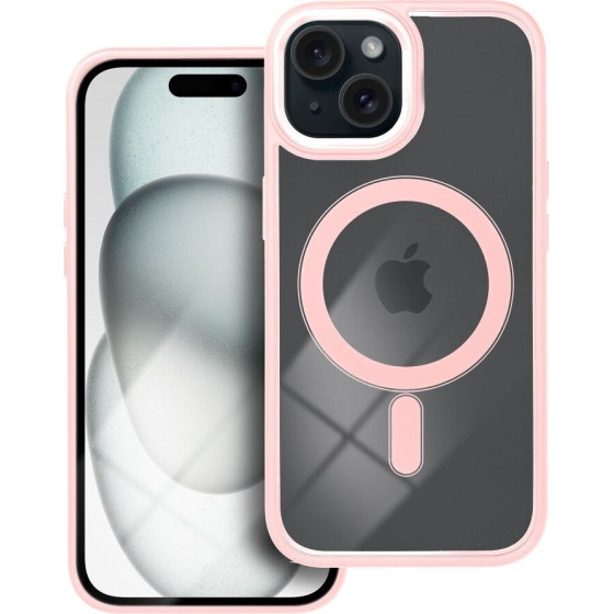 Color Edge Mag Cover Case Compatible With Magsafe For Iphone 15 Pink OEM