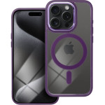 Color Edge Mag Cover Case Compatible With Magsafe For Iphone 15 Pro Deep Purple OEM