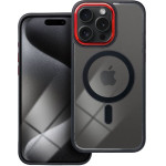 Color Edge Mag Cover Case Compatible With Magsafe For Iphone 15 Pro Max Black Red OEM