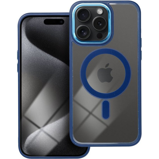 Color Edge Mag Cover Case Compatible With Magsafe For Iphone 15 Pro Max Navy Blue OEM