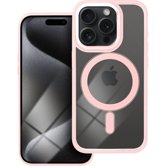 Color Edge Mag Cover Case Compatible With Magsafe For Iphone 15 Pro Pink OEM