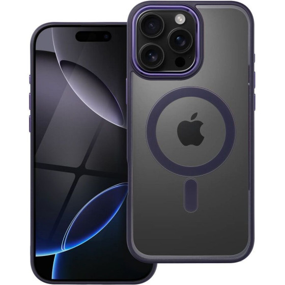 Color Edge Mag Cover Case Compatible With Magsafe For Iphone 16 Pro Max Deep Purple OEM