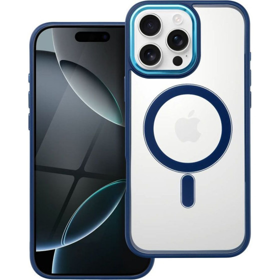 Color Edge Mag Cover Case Compatible With Magsafe For Iphone 16 Pro Max Navy Blue OEM