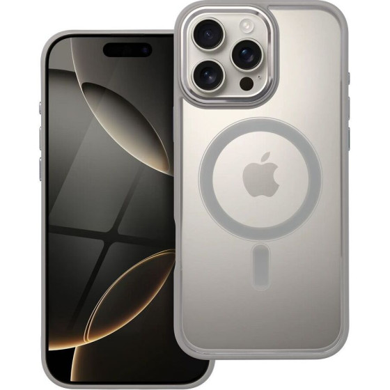 Color Edge Mag Cover Case Compatible With Magsafe For Iphone 16 Pro Max Titatnium Grey OEM
