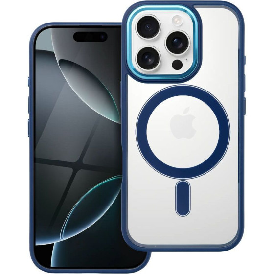 Color Edge Mag Cover Case Compatible With Magsafe For Iphone 16 Pro Navy Blue OEM