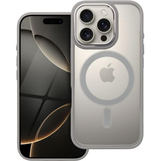 Color Edge Mag Cover Case Compatible With Magsafe For Iphone 16 Pro Titatnium Grey OEM