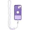 Crystal Diamond Pendant For The Phone / Cord Length 74cm (37cm In The loop) / On Neck - Purple OEM