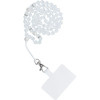 Crystal Diamond Pendant For The Phone / Cord Length 74cm (37cm In The loop) / On Neck - White OEM