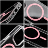 Drop Glue Colorful Ring Mag Cover Compatible With Magsafe For Iphone 12 Pro Max Pink OEM