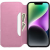 Dual Pocket Book Case For Iphone 15 Plus Light Pink OEM