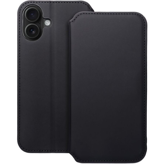 Dual Pocket Book Case For Iphone 16 Plus Black OEM