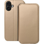 Dual Pocket Book Case For Iphone 16 Plus Gold OEM